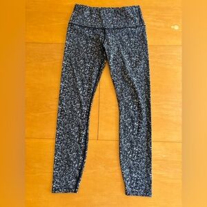 Varley M black white camo speckled yoga running leggings